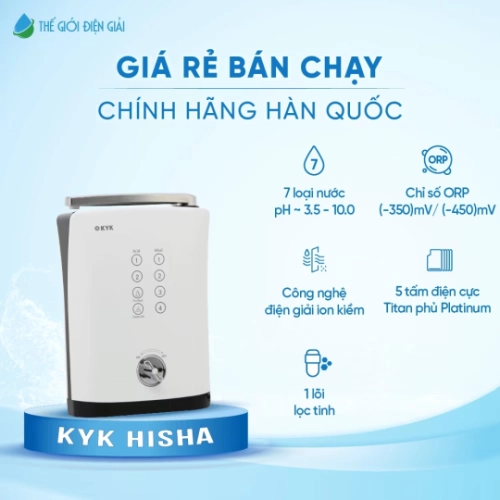 Máy lọc nước điện giải ION kiềm KYK HISHA 01