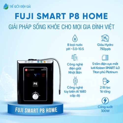 Máy lọc nước điện giải ION kiềm Fuji Smart P8 Home 1