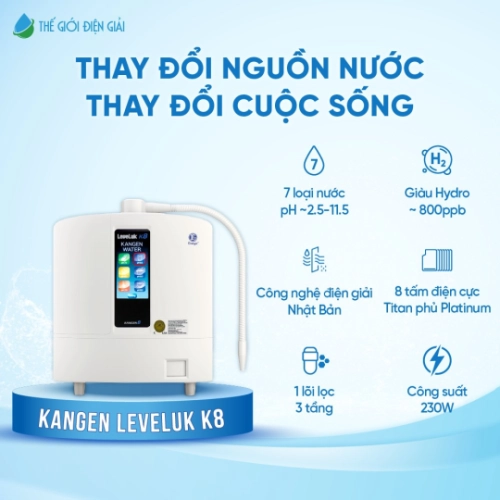 Máy lọc nước ION kiềm Kangen K800